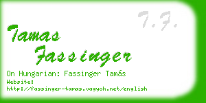 tamas fassinger business card